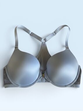 Spanx Light Lilac Blue Racerback Front Close Bra 34DD Size 34DD NWOT